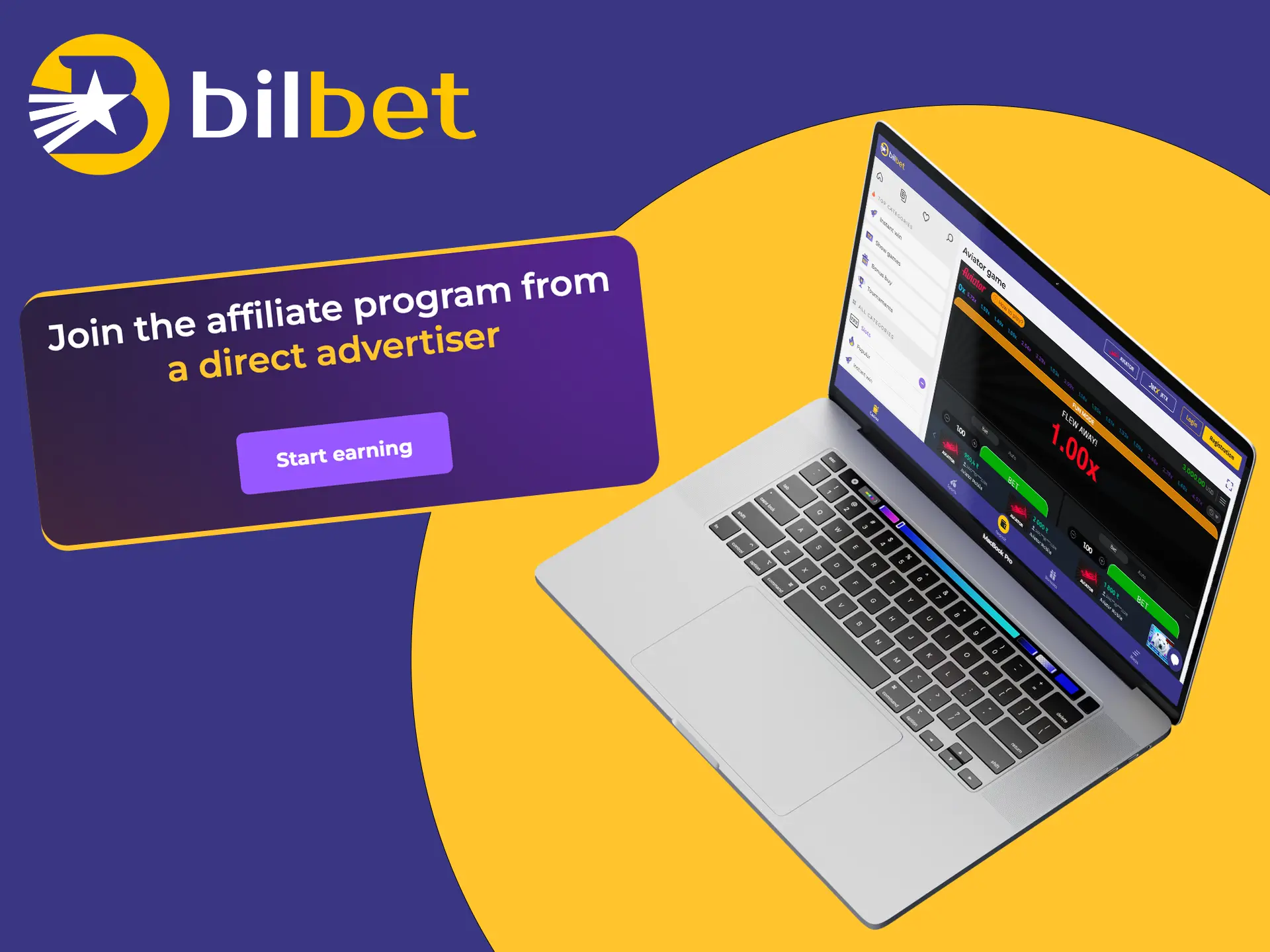Get nice cash prizes simply by creating an account at Bilbet.