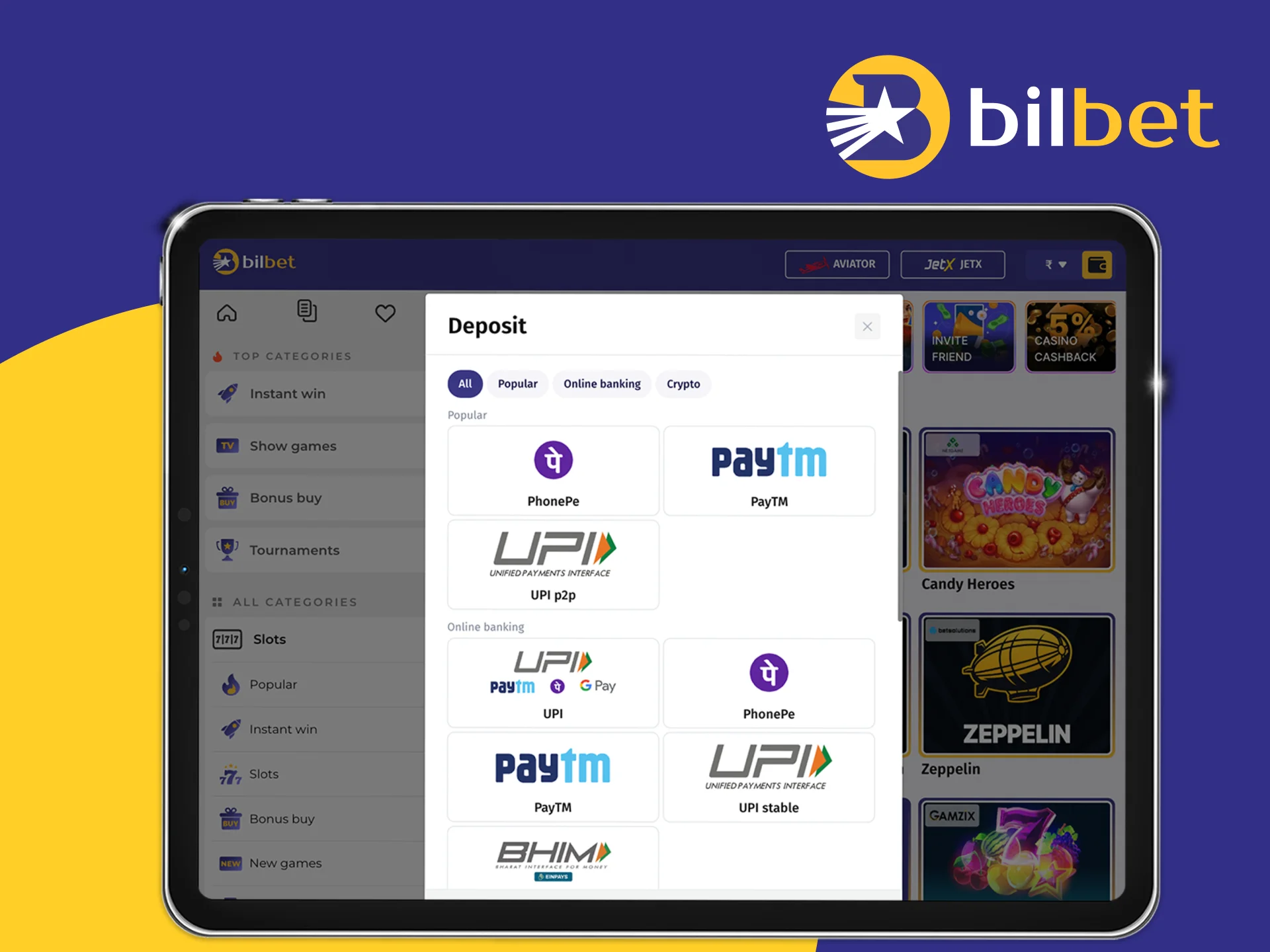 User payments are protected on the Bilbet online casino website.