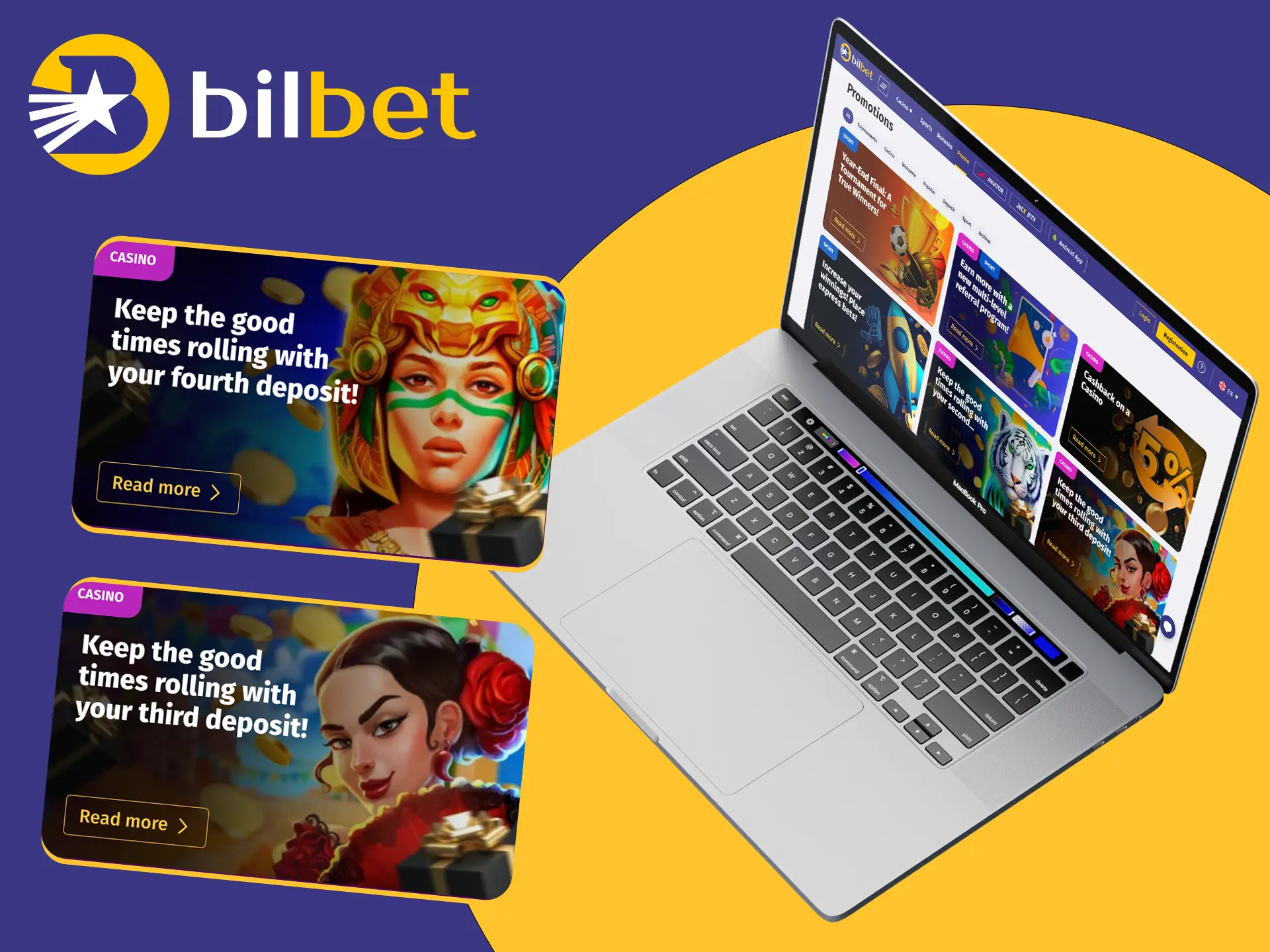 Bilbet makes a varied gaming experience for players by offering special offers.