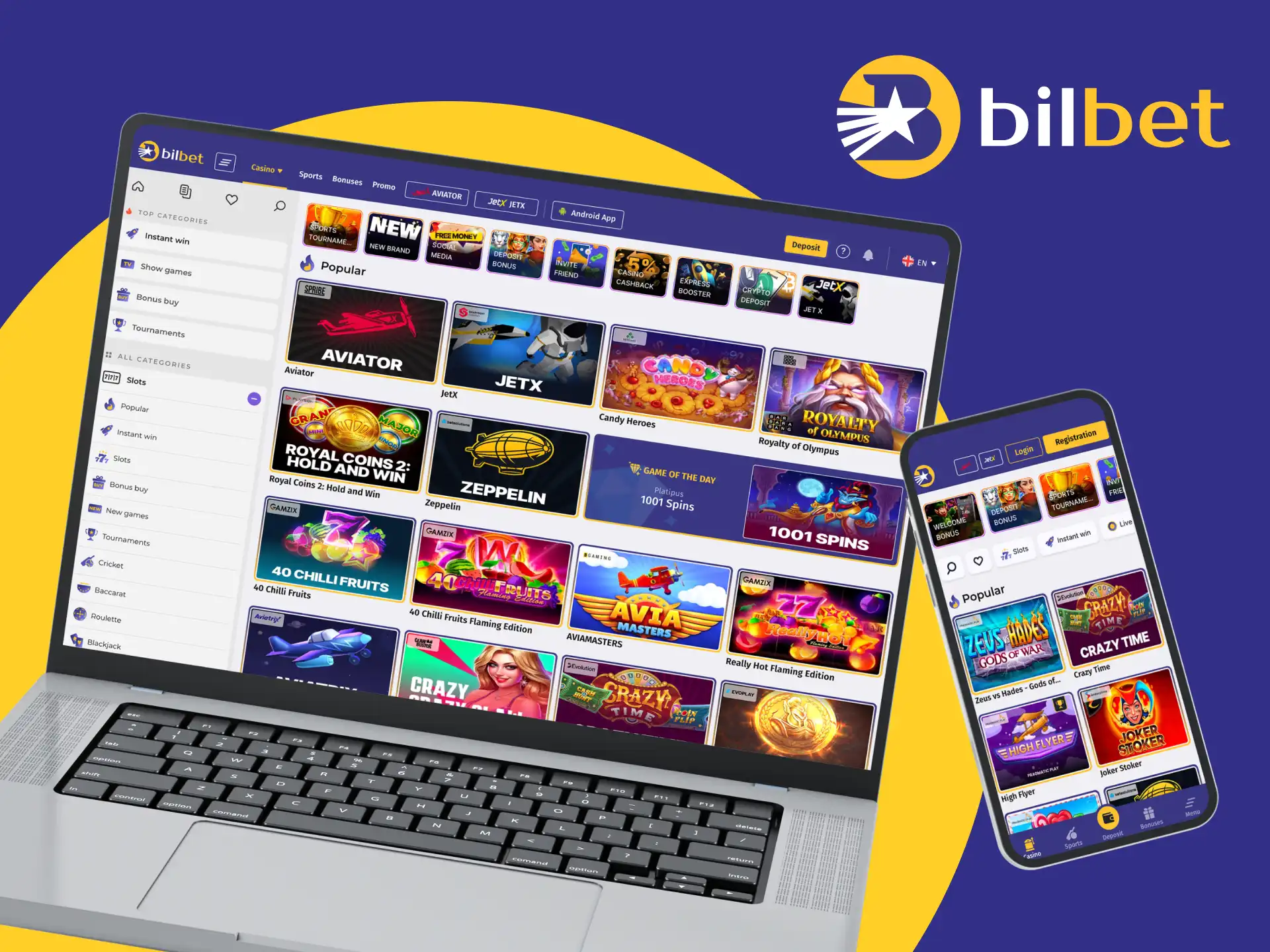 We have prepared for you several ways to access the official website of the Bilbet online casino.